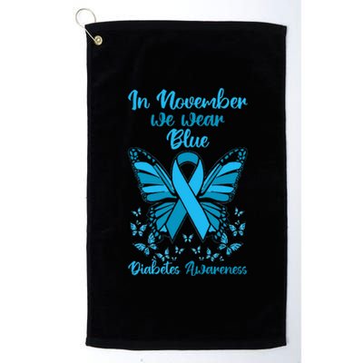 Diabetes Support November Blue Diabetes Awareness Platinum Collection Golf Towel