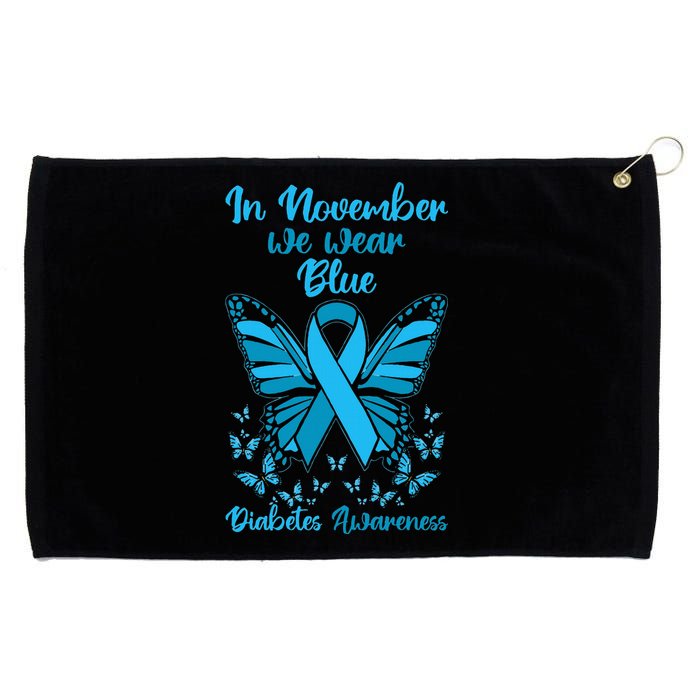 Diabetes Support November Blue Diabetes Awareness Grommeted Golf Towel