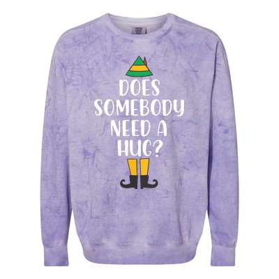 Does Somebody Need A Hug Christmas Colorblast Crewneck Sweatshirt