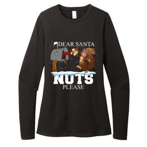 Dear Santa Nuts Please Christmas Squirrel Gift Womens CVC Long Sleeve Shirt