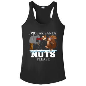 Dear Santa Nuts Please Christmas Squirrel Gift Ladies PosiCharge Competitor Racerback Tank