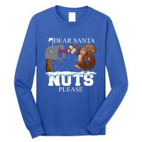 Dear Santa Nuts Please Christmas Squirrel Gift Long Sleeve Shirt