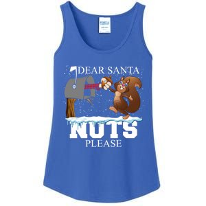 Dear Santa Nuts Please Christmas Squirrel Gift Ladies Essential Tank