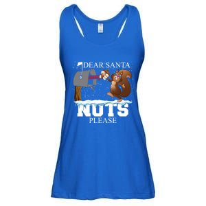 Dear Santa Nuts Please Christmas Squirrel Gift Ladies Essential Flowy Tank