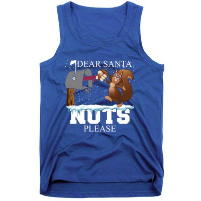 Dear Santa Nuts Please Christmas Squirrel Gift Tank Top