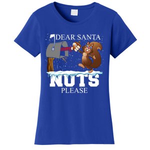 Dear Santa Nuts Please Christmas Squirrel Gift Women's T-Shirt