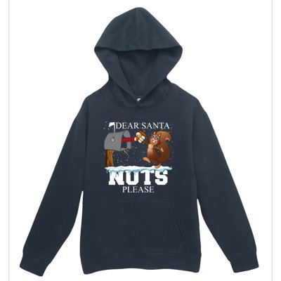 Dear Santa Nuts Please Christmas Squirrel Gift Urban Pullover Hoodie