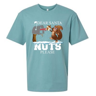 Dear Santa Nuts Please Christmas Squirrel Gift Sueded Cloud Jersey T-Shirt