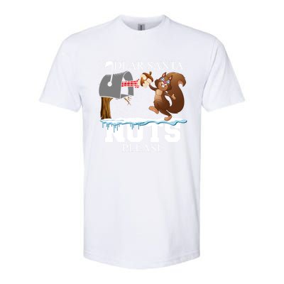 Dear Santa Nuts Please Christmas Squirrel Gift Softstyle CVC T-Shirt