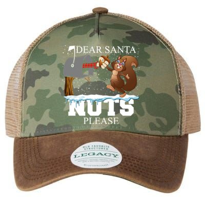 Dear Santa Nuts Please Christmas Squirrel Great Gift Legacy Tie Dye Trucker Hat