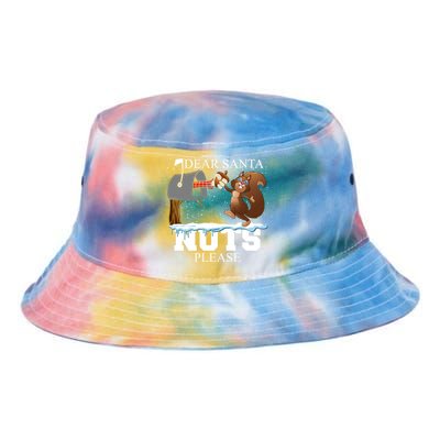 Dear Santa Nuts Please Christmas Squirrel Great Gift Tie Dye Newport Bucket Hat