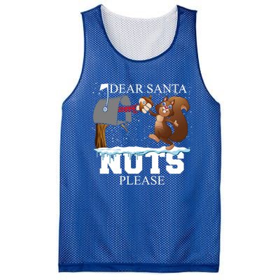 Dear Santa Nuts Please Christmas Squirrel Great Gift Mesh Reversible Basketball Jersey Tank