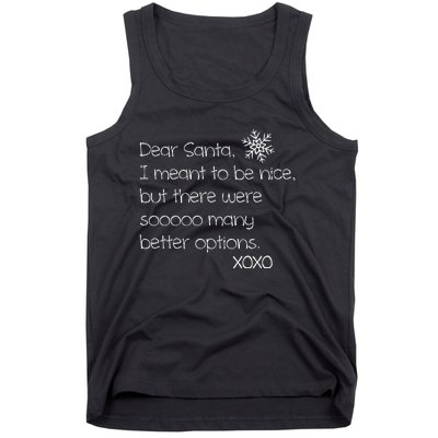 Dear Santa Naughty Christmas  Tank Top