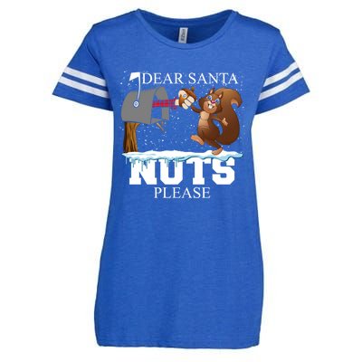 Dear Santa Nuts Please Christmas Squirrel Meaningful Gift Enza Ladies Jersey Football T-Shirt