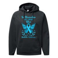 Diabetes Support November Blue Diabetes Awareness Performance Fleece Hoodie