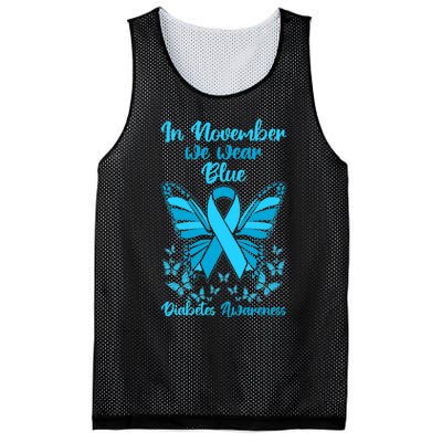 Diabetes Support November Blue Diabetes Awareness Mesh Reversible Basketball Jersey Tank