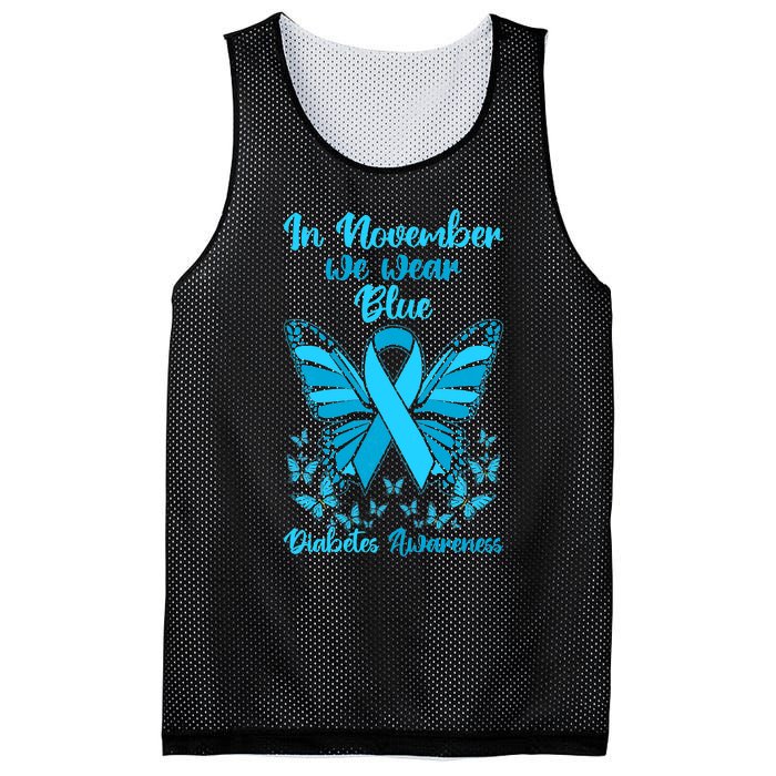 Diabetes Support November Blue Diabetes Awareness Mesh Reversible Basketball Jersey Tank