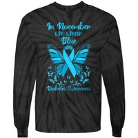 Diabetes Support November Blue Diabetes Awareness Tie-Dye Long Sleeve Shirt