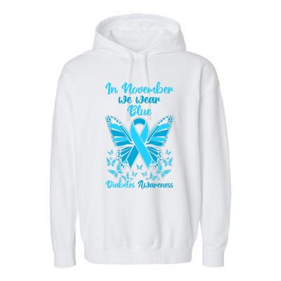 Diabetes Support November Blue Diabetes Awareness Garment-Dyed Fleece Hoodie