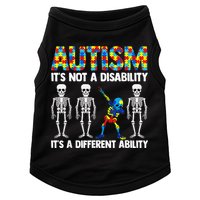 Dabbing Skeleton Not A Disability ASD Awareness Doggie Tank