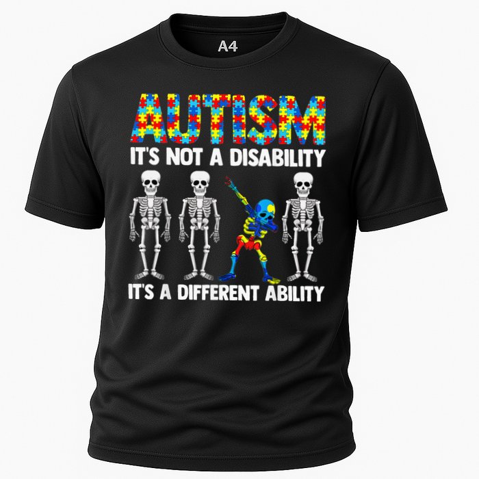 Dabbing Skeleton Not A Disability ASD Awareness Performance Shirt
