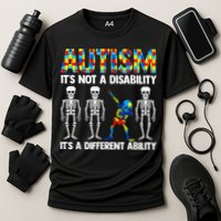Dabbing Skeleton Not A Disability ASD Awareness Performance Shirt