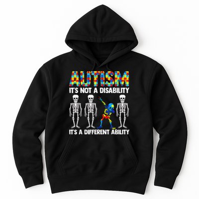 Dabbing Skeleton Not A Disability ASD Awareness Hoodie