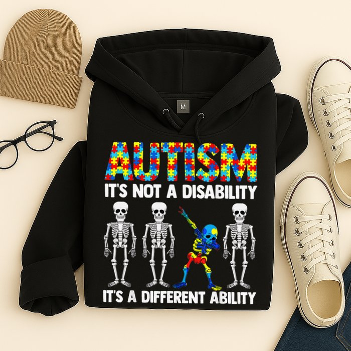 Dabbing Skeleton Not A Disability ASD Awareness Hoodie