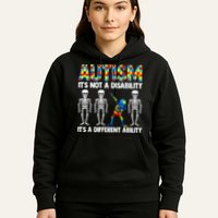 Dabbing Skeleton Not A Disability ASD Awareness Hoodie