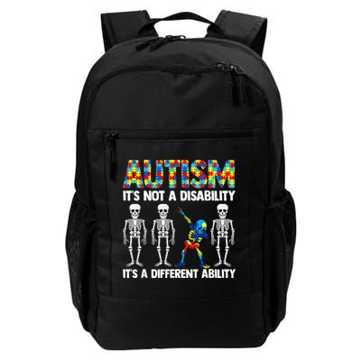 Dabbing Skeleton Not A Disability ASD Awareness Backpack