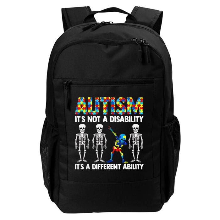 Dabbing Skeleton Not A Disability ASD Awareness Backpack