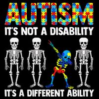 Dabbing Skeleton Not A Disability ASD Awareness Backpack