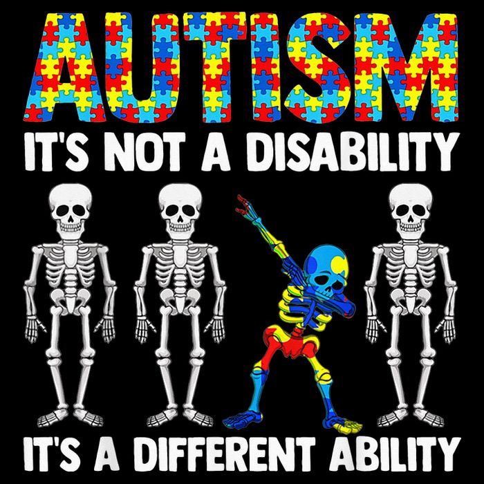 Dabbing Skeleton Not A Disability ASD Awareness Backpack
