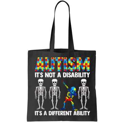 Dabbing Skeleton Not A Disability ASD Awareness Bag