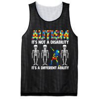Dabbing Skeleton Not A Disability ASD Awareness Mesh Reversible Basketball Jersey Tank