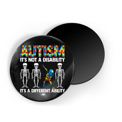 Dabbing Skeleton Not A Disability ASD Awareness Magnet