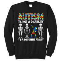 Dabbing Skeleton Not A Disability ASD Awareness Tall Sweatshirt