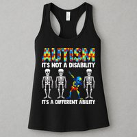 Dabbing Skeleton Not A Disability ASD Awareness Womens Tank Top