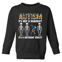 Dabbing Skeleton Not A Disability ASD Awareness Toddler Sweatshirt