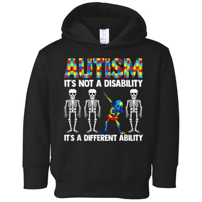 Dabbing Skeleton Not A Disability ASD Awareness Toddler Hoodie