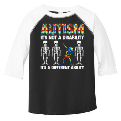 Dabbing Skeleton Not A Disability ASD Awareness Toddler Fine Jersey T-Shirt