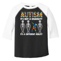 Dabbing Skeleton Not A Disability ASD Awareness Toddler Fine Jersey T-Shirt