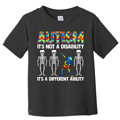 Dabbing Skeleton Not A Disability ASD Awareness Toddler T-Shirt