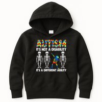 Dabbing Skeleton Not A Disability ASD Awareness Kids Hoodie