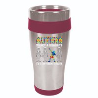 Dabbing Skeleton Not A Disability ASD Awareness 16oz Travel Tumbler