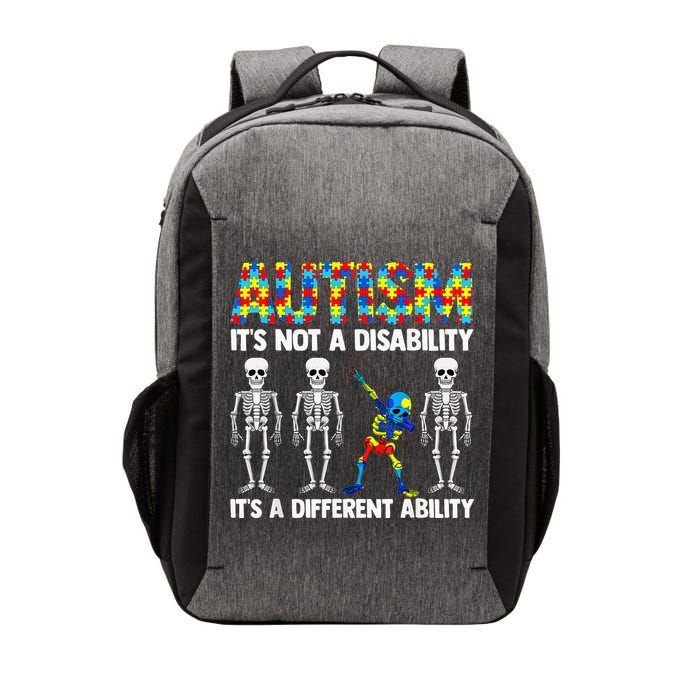 Dabbing Skeleton Not A Disability ASD Awareness Vector Backpack