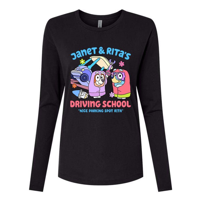 Driving School Nice Parking Spot Rita Womens Cotton Relaxed Long Sleeve T-Shirt