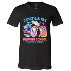 Driving School Nice Parking Spot Rita V-Neck T-Shirt