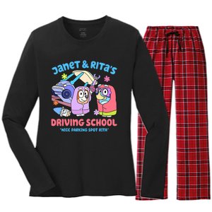 Driving School Nice Parking Spot Rita Women's Long Sleeve Flannel Pajama Set 