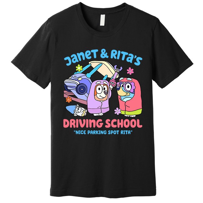 Driving School Nice Parking Spot Rita Premium T-Shirt